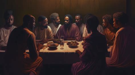 last supper picture with black jesus